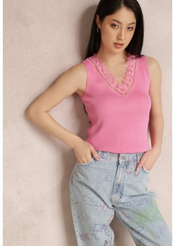Różowy Top Megena ze sklepu Renee odzież w kategorii Bluzki damskie - zdjęcie 131343374