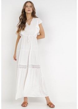 Biała Sukienka Cileis ze sklepu Born2be Odzież w kategorii Sukienki - zdjęcie 131343513
