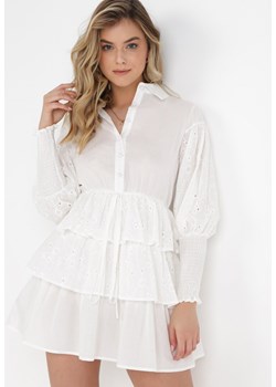 Biała Sukienka Naesessa ze sklepu Born2be Odzież w kategorii Sukienki - zdjęcie 131438890