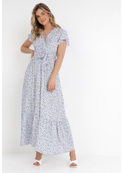 Biało-Niebieska Sukienka Lalosyne ze sklepu Born2be Odzież w kategorii Sukienki - zdjęcie 131494582