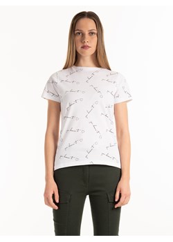 GATE T-shirt z bawełny z nadrukiem XS ze sklepu gateshop w kategorii Bluzki damskie - zdjęcie 131505092