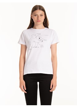 GATE T-shirt z bawełny z nadrukiem 34 ze sklepu gateshop w kategorii Bluzki damskie - zdjęcie 131521951
