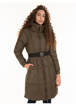 GATE Długa pikowana kurtka z paskiem 34 ze sklepu gateshop w kategorii Kurtki damskie - zdjęcie 131525401