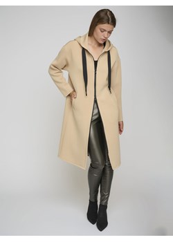 Dzianinowy beżowy płaszcz Rino & Pelle Invasion ze sklepu Eye For Fashion w kategorii Płaszcze damskie - zdjęcie 131538343