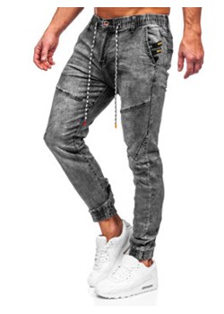 Czarne joggery spodnie jeansowe męskie Denley TF199 ze sklepu Denley w kategorii Jeansy męskie - zdjęcie 131566934