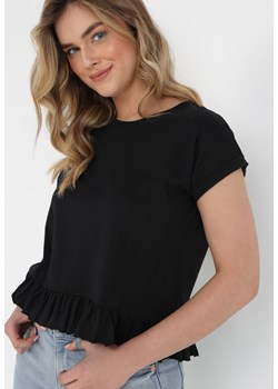 Czarny T-shirt Panereia ze sklepu Born2be Odzież w kategorii Bluzki damskie - zdjęcie 131571871