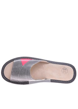 Szare klapki domowe /D3-1 10928 S195/ ze sklepu Pantofelek24.pl w kategorii Kapcie damskie - zdjęcie 131574852