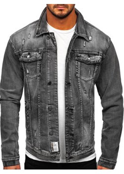 Szara jeansowa kurtka męska Denley MJ500G ze sklepu Denley w kategorii Kurtki męskie - zdjęcie 132054561