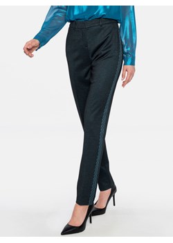 Wzorzyste spodnie o delikatnym połysku Potis & Verso Winona ze sklepu Eye For Fashion w kategorii Spodnie damskie - zdjęcie 132084773