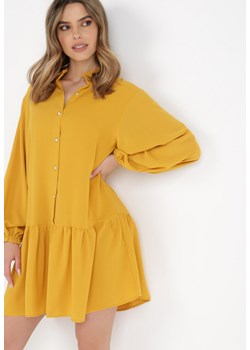 Żółta Sukienka Amarheis ze sklepu Born2be Odzież w kategorii Sukienki - zdjęcie 132101733
