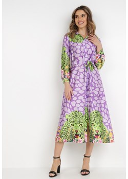 Fioletowa Sukienka Haidyle ze sklepu Born2be Odzież w kategorii Sukienki - zdjęcie 132193081