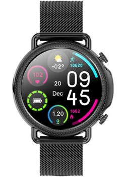 Smartwatch RUBICON RNBE74 Czarny SMARBN092 ze sklepu happytime.com.pl w kategorii Zegarki - zdjęcie 132198531