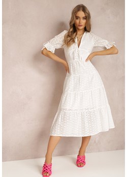 Biała Sukienka Evonia ze sklepu Renee odzież w kategorii Sukienki - zdjęcie 132199603