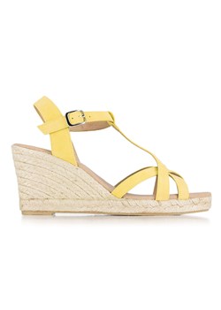 Damskie sandały espadryle z zamszu żółte ze sklepu WITTCHEN w kategorii Espadryle damskie - zdjęcie 132430242