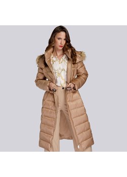 Damski płaszcz zimowy klasyczny z kapturem ze sklepu WITTCHEN w kategorii Płaszcze damskie - zdjęcie 132437624