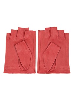 Damskie rękawiczki skórzane bez palców z perforacją czerwone ze sklepu WITTCHEN w kategorii Rękawiczki damskie - zdjęcie 132449470