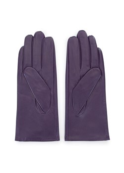 Damskie rękawiczki z perforowanej skóry fioletowe ze sklepu WITTCHEN w kategorii Rękawiczki damskie - zdjęcie 132449644