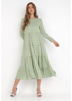 Zielona Sukienka Kharaera ze sklepu Born2be Odzież w kategorii Sukienki - zdjęcie 132559122