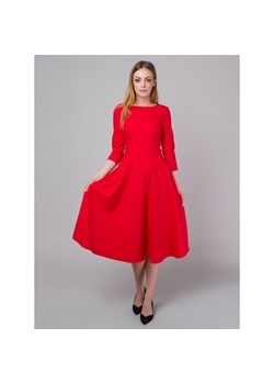Jasnoczerwona rozkloszowana sukienka ze sklepu Willsoor w kategorii Sukienki - zdjęcie 132632734
