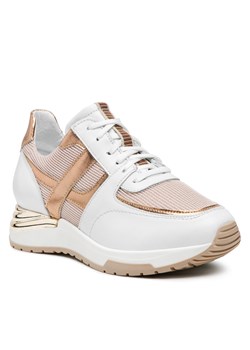 Sneakersy SIMEN - 4951A Biały/Złoty ze sklepu eobuwie.pl w kategorii Buty sportowe damskie - zdjęcie 132637274
