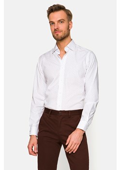 Koszula Biała w Mikrowzór Lorenza ze sklepu Lancerto S.A. w kategorii Koszule męskie - zdjęcie 132677430