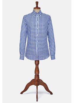 Koszula Niebieska w Kratę Lniana Palmerston ze sklepu Lancerto S.A. w kategorii Koszule męskie - zdjęcie 132677591