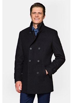 Płaszcz Granatowy Embrace 3 ze sklepu Lancerto S.A. w kategorii Płaszcze męskie - zdjęcie 132678272