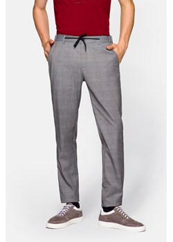 Spodnie W Kratę Ze Sznurkiem Szare Winston ze sklepu Lancerto S.A. w kategorii Spodnie męskie - zdjęcie 132678813