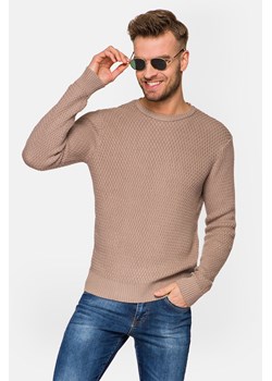 Sweter Beżowy Miguel ze sklepu Lancerto S.A. w kategorii Swetry męskie - zdjęcie 132678831