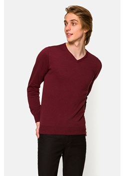 Sweter W Serek Bordowy Robin ze sklepu Lancerto S.A. w kategorii Swetry męskie - zdjęcie 132678834