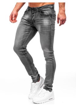 Czarne spodnie jeansowe męskie regular fit Denley MP019G ze sklepu Denley w kategorii Jeansy męskie - zdjęcie 132691202