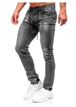 Czarne spodnie jeansowe męskie regular fit Denley MP021G ze sklepu Denley w kategorii Jeansy męskie - zdjęcie 132691223