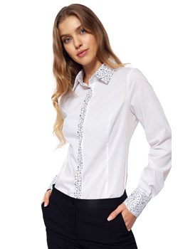 Koszula z wzorzystymi wstawkami - K66 ze sklepu Świat Bielizny w kategorii Koszule damskie - zdjęcie 132692051