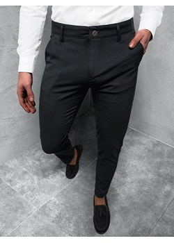 Spodnie męskie chino materiałowe czarne OZONEE DJ/5526 ze sklepu ozonee.pl w kategorii Spodnie męskie - zdjęcie 132694561