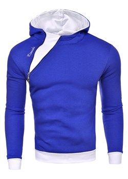 bluza męska z kapturem rdi 1980 -  indigo ze sklepu Risardi w kategorii Bluzy męskie - zdjęcie 132752081