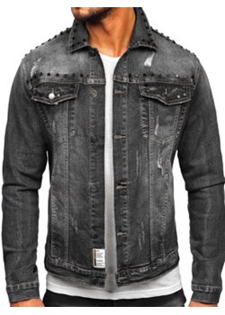 Czarna jeansowa kurtka męska Denley MJ504N ze sklepu Denley w kategorii Kurtki męskie - zdjęcie 132754471