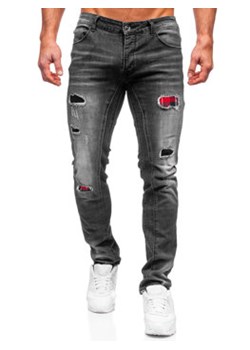 Czarne spodnie jeansowe męskie regular fit Denley MP0050N ze sklepu Denley w kategorii Jeansy męskie - zdjęcie 132754472