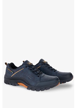 Granatowe buty trekkingowe sznurowane Badoxx MXC8079 ze sklepu Casu.pl w kategorii Buty trekkingowe męskie - zdjęcie 132776771