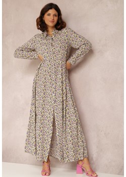 Czarno-Fioletowa Sukienka Adena ze sklepu Renee odzież w kategorii Sukienki - zdjęcie 132816120