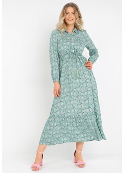Zielona Sukienka Basinna ze sklepu Born2be Odzież w kategorii Sukienki - zdjęcie 132871914