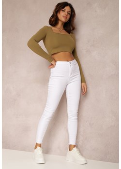 Białe Spodnie Skinny Iolochis ze sklepu Renee odzież w kategorii Spodnie damskie - zdjęcie 132874373