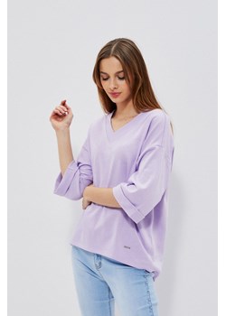 Bluza z dekoltem w serek ze sklepu Moodo.pl w kategorii Bluzy damskie - zdjęcie 133008970