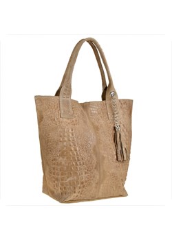 Torba worek z miękkiej skóry bardzo lekka xl wzór krokodylej ze sklepu melon.pl w kategorii Torby Shopper bag - zdjęcie 133010500