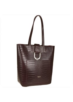 Torebka  vezze shopper bordowa z kosmetyczką wzór wężowej skóry ze sklepu melon.pl w kategorii Torby Shopper bag - zdjęcie 133015141