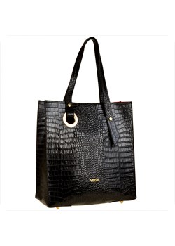 Shopper bag Borse In Pelle czarna duża bez dodatków w stylu glamour  ze sklepu melon.pl w kategorii Torby Shopper bag - zdjęcie 133015534