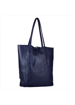 Torebka skórzana super lekka shopper granatowa ze sklepu melon.pl w kategorii Torby Shopper bag - zdjęcie 133016382