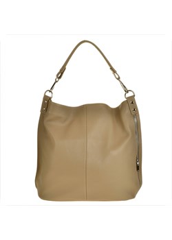 Torebka skórzana na ramię beżowa x l ze sklepu melon.pl w kategorii Torby Shopper bag - zdjęcie 133017012