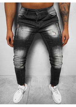 Spodnie jeansowe męskie czarne OZONEE NB/MP0046N ze sklepu ozonee.pl w kategorii Jeansy męskie - zdjęcie 133032921