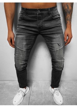 Spodnie jeansowe męskie grafitowe OZONEE NB/MP0028G ze sklepu ozonee.pl w kategorii Jeansy męskie - zdjęcie 133165773