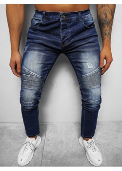 Spodnie jeansowe męskie niebieskie OZONEE NB/MP0028B ze sklepu ozonee.pl w kategorii Jeansy męskie - zdjęcie 133165782